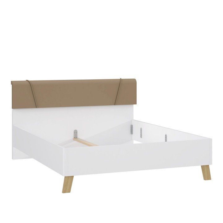 Кровать (каркас) OLINDA 160x200 OLNL2163 Forte белый / дуб артисан